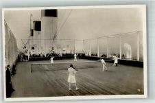 Sportdeck Tennis Dampfer Cap Arcona 1935 Foto AK