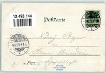 06406 O4350 Bernburg 1895 Lithographie Vorläufer Herzogl. Schloß Carls-Platz Kriegerdenkmal