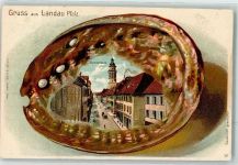 76829 W6740 Landau in der Pfalz 1902 Prägedruck Achatscheibe Marktstraße