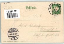 76829 W6740 Landau in der Pfalz 1902 Prägedruck Achatscheibe Marktstraße