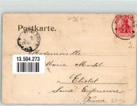 88353 W7964 Kißlegg 1904 Gebrauchsspuren Bahnhof St. Anna Gräfl. Schloß Lithographie