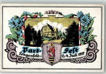 08485 O9802 Lengenfeld , Vogtl 1927 Passepartout Parkfest 1927 Wappen Bischof