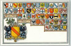 79219 W7813 Staufen , Breisgau - Wappen der Bezirksamtsstädte Stadtwappen Ort handschriftlich