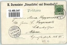 25761 W2242 Büsum 1898 Lithographie Krabbenfängerin Wattläufer Strandhotel Strandhalle