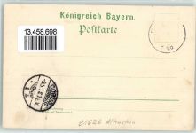 96126 W8617 Altenstein 1898 Lithographie Schloßkapelle Ruine Altenstein Aussichts-Warte Wappen