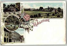 29664 W3030 Walsrode Lithographie Rose Hotel Hannover Böhlenbach Gasthaus Eckernworth