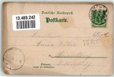 59755 W5760 Neheim-Hüsten 1898 Gebrauchsspuren Kath. Kirche Denkmal Hotel Frieling Ev. Kirche Litho
