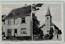 75196 W7537 Singen , Kr Pforzheim - Bäckerei Laupp Kirche