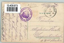 67454 W6733 Haßloch , Pfalz 1916 - Untere Langgasse, Pfarrhaus, Fahrrad AK