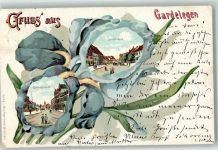 39638 O3570 Gardelegen 1902 Gebrauchsspuren Blütenblatt Sandstraße Bahnhofstraße Lithographie Einriß