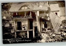 01816 O8302 Bad Gottleuba 1927 Foto AK Unwetterkatastrophe 1927 Zerstörtes Wohnhaus Zimmermann