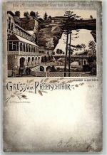Hrensko Herrnskretschen 1894 Vorläufer Hotel Prebischtor Lithographie