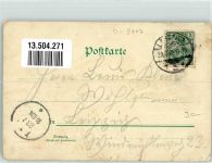 08294 O9407 Lößnitz 1900 Gebrauchsspuren Marktplatz Postamt Rathaus Lithographie