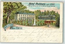 33829 W4807 Cleve 1900 Lithographie Hotel Robbers seit 1762 Kgl. Tiergarten