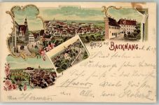 71522 W7150 Backnang 1898 Lithographie