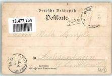 31592 W3078 Stolzenau , Weser 1898 Lithographie Kirche Weserbrücke