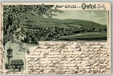 73277 W7311 Owen , Teck 1902 Lithographie Teckturm