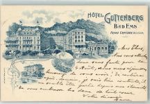 56130 W5427 Bad Ems - Hotel Guttenberg Franz Ermisch