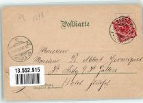 01855 O8360 Sebnitz 1898 Gebrauchsspuren Lithographie Postgebäude Grenadierburg Rathaus Kath. u. Ev. Kirche