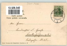 99706 O5400 Sondershausen , Thür Prägedruck Passepartout Eichenblatt Trinitatiskirche Schloß Sondershausen