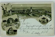 89165 W7905 Dietenheim , Iller 1901 Lithographie / Mondschein