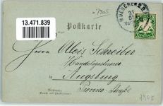 89165 W7905 Dietenheim , Iller 1901 Lithographie / Mondschein