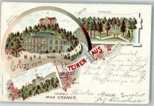 45525 W4320 Blankenstein , Ruhr Lithographie Steinen Gasthaus Steinen-Haus Gartenanlage Burg Blankenstein