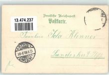 15517 O1240 Fürstenwalde , Spree 1899 Gebrauchsspuren Kirchstraße Dom Bullen Turm Denkmals Kaiserplatz Städtisches Gymnasium Kaserne Gruss Blumen Lithographie