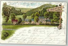 98714 O6316 Stützerbach 1897 Lithographie Gasthaus zum Rabenthal