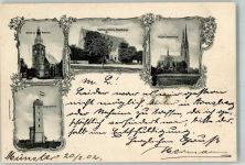 48301 W4405 Nottuln 1902 - Gasthaus Gerdes Kirchen Longiniusturm Sammlung Carl Schulze