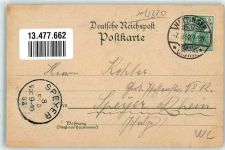 45525 W4320 Hattingen , Ruhr 1902 Lithographie Kaiser Denkmal Kriegerdenkmal Ort handschriftlich