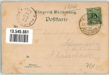 72160 W7240 Horb am Neckar 1898 Lithographie Schütte