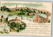 86316 W8904 Friedberg , Bay 1898 Lithographie Schloß Maria-Alber Stadtpfarrkirche
