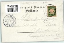 94469 W8360 Deggendorf 1897 Lithographie Stadtplatz Gnadenkirche Kloster Pfarrkirche Geyersberg Kirche