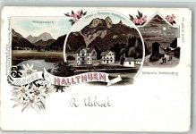 Hallthurm Lithographie Watzmannblick Hotel Pension Edelweiß
