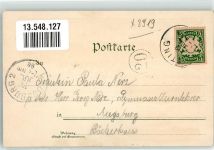 86919 W8919 Utting a. Ammersee 1898 Lithographie Dampfer Gisela Ammersee Utting