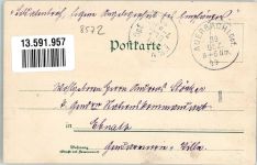 91275 W8572 Auerbach i.d.OPf. 1899 Lithographie Marktplatz Rathaus Velag Ottmar Zieher-München