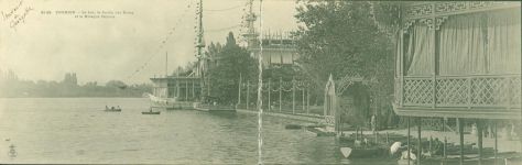 95880 Enghien-les-Bains Klapp AK See Rosengarten Chinesischer Kiosk