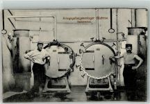 18273 O2600 Güstrow 1915 Foto AK WK I Kriegsgefangenenlager Güstrow Desinfektion Lagerarbeiter