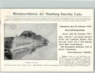 Corfu Kerkyra 1910 - Citadelle in Korfu Hamburg Amerika Linie