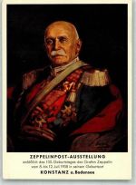 W7750 Konstanz Zeppelinpost-Ausstellung 1938 100. Geburtstag WK II Zeppelin, F. Graf von Privatganzsache