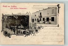 1130 Wien 13. Bezirk, Hietzing 1903 Gebrauchsspuren Gasthaus Carl Stefan Hacking