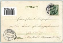 17419 O2251 Seebad Heringsdorf 1901 Lithographie / Mondschein Kurhaus Ufersteg
