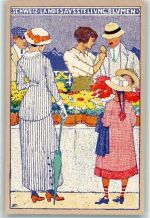 Bern Berne Landesausstellung Bern 1914 Blumen Gewerbeausstellung Künstlerkarte