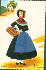 Amager Tracht echte Stickerei Seide (gestickt)
