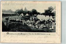 57400 Sarrebourg Saarburg 1900 Gebrauchsspuren Zelt Biwak der 1. Reit Battr. Reit-Abt. 15 1898 Soldaten