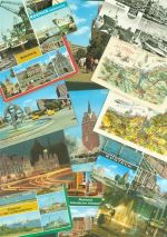 18055 O2500 Rostock Lot mit 26 AK Punkte auf den Plastikhüllen