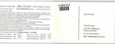 38709 W3391 Wildemann Klapp AK Hotel Alte Mühle