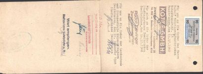W6660 Zweibrücken , Pfalz Wechsel von 1949 Kotte GmbH Bank KEINE AK
