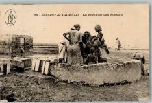 Dschibuti 1921 Foto AK Tracht Brunnen